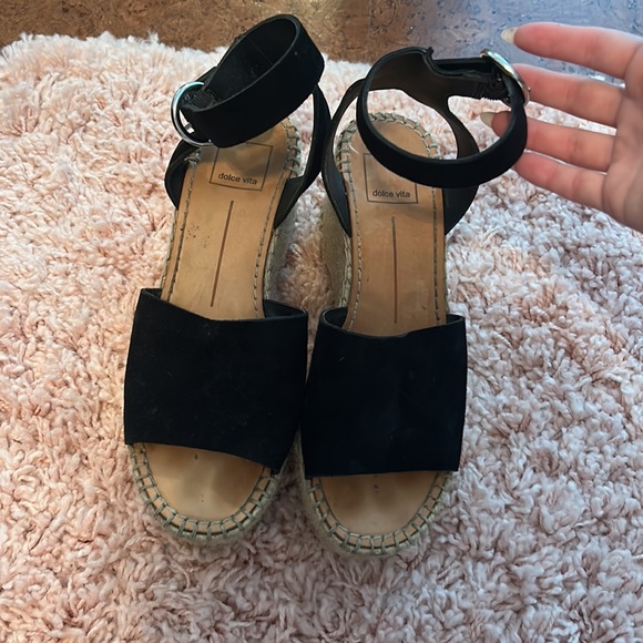 Dolce Vita black platform wedge - Picture 2 of 4